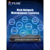 PUSR 8 Ports with 10/100/1000Mbps Gigabit Industrial Ethernet Switch -40°C~85°C