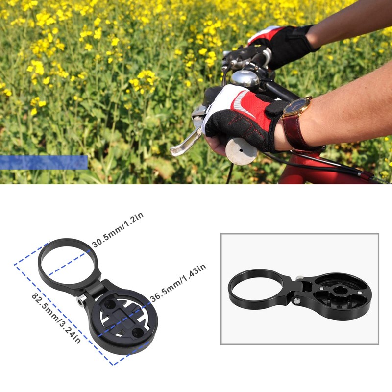ECSiNG Adjustable Bicycle Stem Computer Mount Compatible with Garmin Edge