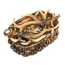 Rustic Soap Dish Saver, Deer Antler Inspired Antique Bar Soap Holder for Bathroom Accessories, Farmhouse Decor for Deer Hunting Lovers