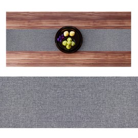 JJoexyfit Pure Linen Table Runner, Gray Table Runner, Anti-Crease Washable Table Runner for Dining Table Room Party Wedding Banquet Buffet (32x240 cm/12.6x94 inch)