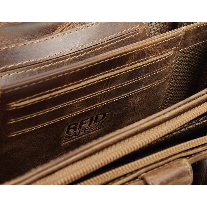 BAGAN 020796 Women's Genuine Leather Wallet Brown, brown, Classic