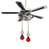 Set of 2 Vintage-Style Red Fan Pull Ceiling Fan Chain