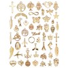 JIALEEY Wholesale Bulk 50PCS Mixed Gold Charms Pendants DIY for