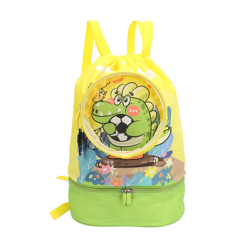 Funny Cute Cartoon Drawstring Backpack Bag Portable Kids Sports Backpack