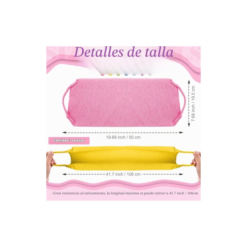 7 Exfoliantes de Espalda para Ducha Exfoliante Corporal de Nailon