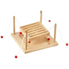 Ball Skill Game Course: 19.3 x 19.3 x 12.5 cm, Wood, Can be Played on Both Sides
