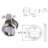 Round Recessed Door Lock, 304 Stainless Steel Hidden Recessed Cup