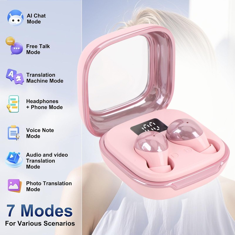 Generic AI Translation Earbuds, Real Time Translator with 164 Languages