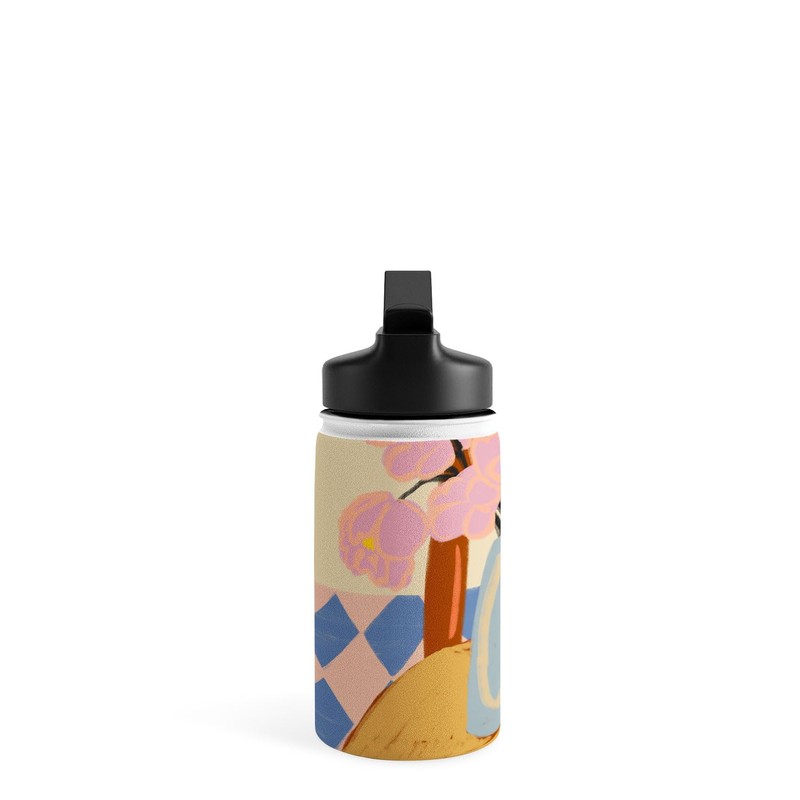 Deny Designs Water Bottle, Straw Lid 12 oz, sandrapoliakov FLOWERS