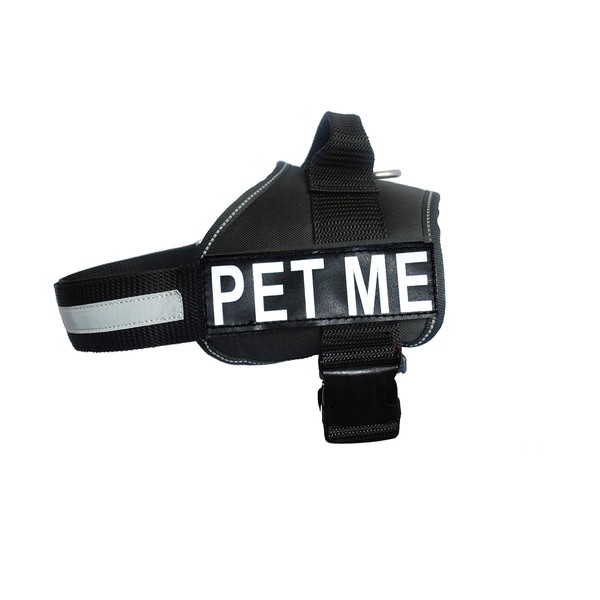 Doggie Stylz Dog Harness with Removable Patches and Reflective Trim.