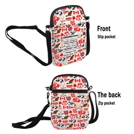 PYOUL Canada Lover Gift Canadian-isms Crossbody Bag Proud Canadian Travel Bag Canada Day Gift, Canadian-isms Cb