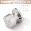 knobelite 6 Pack Dummy Knob Satin Nickel Closet Door Knobs