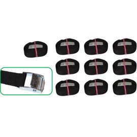Set of 10 Fastening Straps 5 x 0.5 m 5 x 1 m 25 mm 250 kg Made in Germany Tie Down Straps Lashing Straps Buckle Straps Clamp Lock