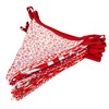 G2PLUS 36PCS Red Fabric Bunting Banner, 10M Double Sided Cotton