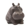 Hippo Figurine Purple Clay Ceramic Tea Pet Sculpture Hippo Statue