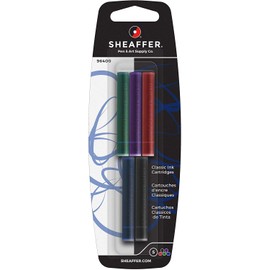 Sheaffer Skrip Fountain Pen Classic Ink Cartridges, A Pack of 5 Assorted Colors.