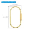 [PATIKIL] Brass Key Ring Set of 2 7mm Open Width