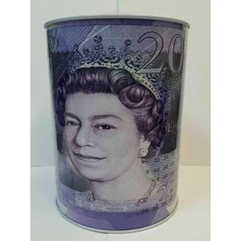 £20 Pound Money Tin Can Box With Printed Piggy Bank Note For Saving Cash. (Large)…