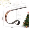 4 Pcs Christmas Stocking Holders for Mantle, Metal Stand Stocking