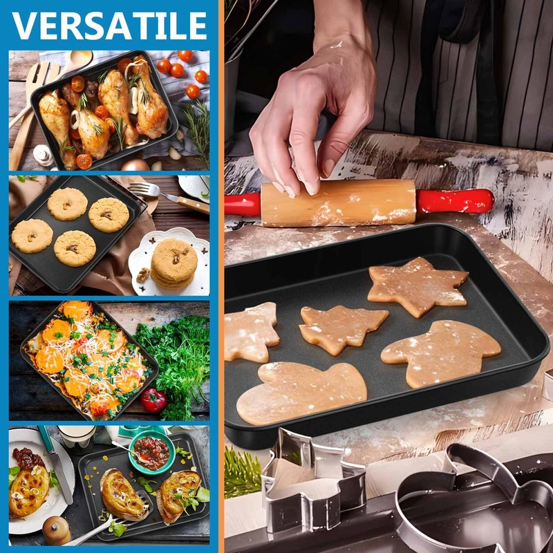 P&P CHEF 9 Inch Baking Cookie Sheet Pan, Carbon Steel