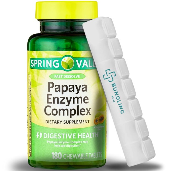 Bundling Bliss Spring Valley Papaya Enzyme Complex, Fast Dissolve Chewable