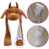 Plush Animal Ear Moving Jumping Hats Movable Dancing Ear Flap