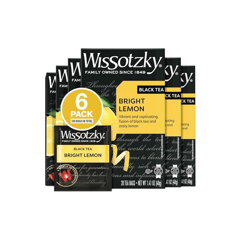 Wissotzky Bright Lemon Black Tea (6 Pack - 120 Tea
