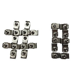 #8-32 Stainless Steel U -Style Clip-On Nut,U-Type Fasteners (Pack of 50)