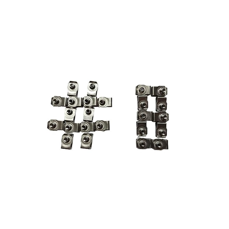 #8-32 Stainless Steel U -Style Clip-On Nut,U-Type Fasteners (Pack of