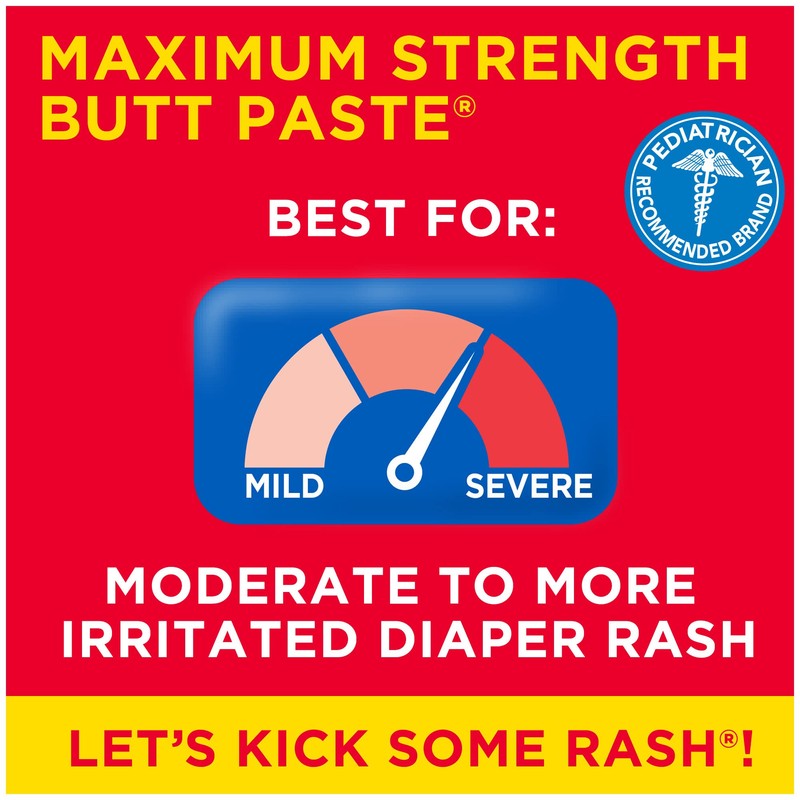 Boudreaux's Butt Paste Maximum Strength Diaper Rash Cream, Ointment for