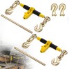Ratchet Load Binders and Chains Kit | Detachable 5/16"-3/8" Chain