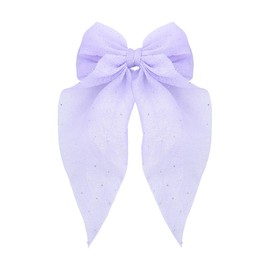 Purple Glitter Bow Hair Clip for Women Girls Large Hair Bows for Girls Women French Barrette Hairpin Bowknot Hair Bow for Party Prom Glitter Hairpins for Teenager Bowknot Barrettes Clips