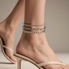 IXNEOP 16 Pcs Gold/Silver Anklet Bracelets for Women Cuban chain