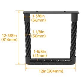 ECOTRIC Truck Step Universal Perforated Cable Step Black Steel 1Pc