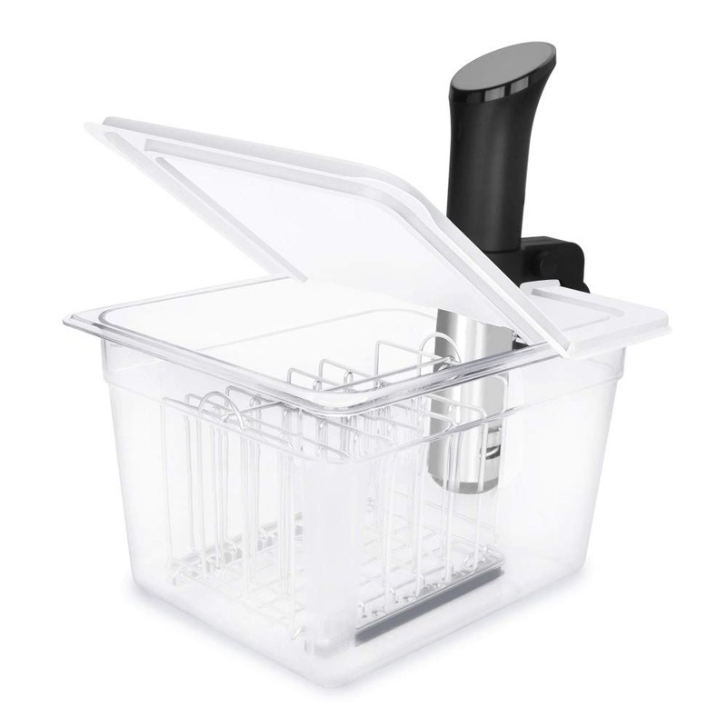EVERIE Sous Vide Container 12 Qt with Collapsible Hinged Lid