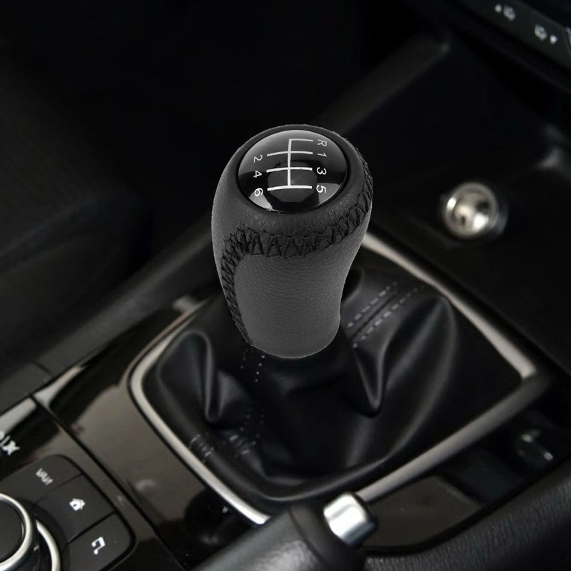 Leather Gear Stick Shift Knob Cover for Mazda 3 BK