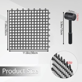 Plactic Mattress Underlay 83" L x 59" with rubber mallet RV Under Mattress Modular Interlocking Ventilation Air Meshfiber Under Mattress Pad for RV Boat Camper Creating The Bed Air Dry and Flow（Queen）