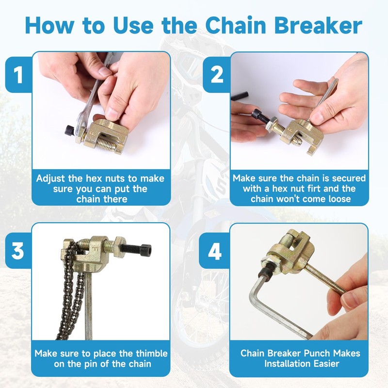 EOPOAYI 25H Drive Chain 126 Links for Razor MX350 MX400