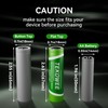 TEKOWEE 6 Pack 3.7 Volt 18650 Rechargeable Battery Flat Top,