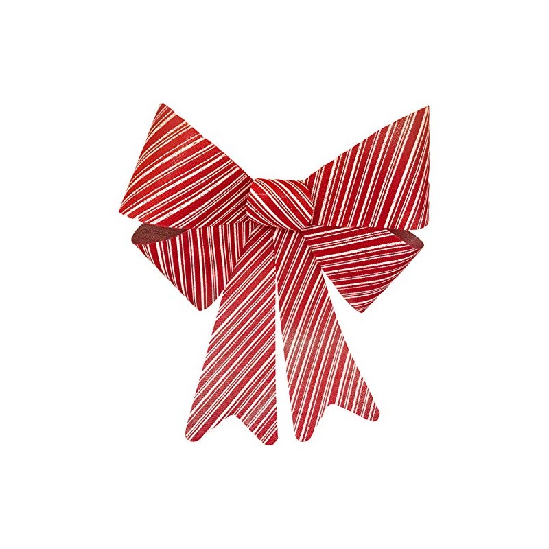 FLOMO Red & White Striped Jumbo Christmas Bow 14" x