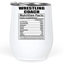 Lovesout Funny Wrestling Coach Nutritional Facts Tumbler 12 Oz Christmas 2025 Gifts