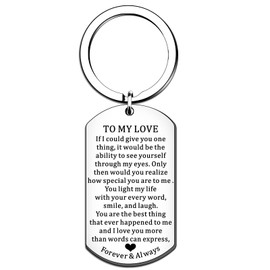 HULALA Valentines Gifts for Boyfriend Girlfriend Husband Wife Couple Keyring Anniversary Birthday Chritsmas Gift