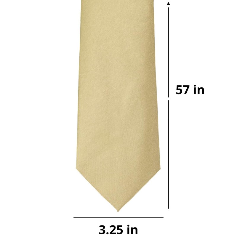 tiemart Solid Color Necktie (Sparkling Champagne)
