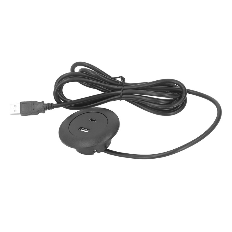 Embedded Charging Round Port Desktop Power Grommet for Sofas Tables