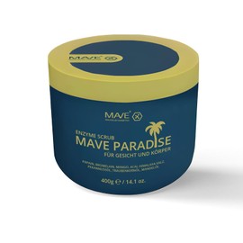 MAVE Paradise Enzyme Scrub - Natural Exfoliating with Mango, Papaya & Himalayan Salt - For Radiant Skin, Removes Dead Skin Cells - Ideal for Face, Body & Sensitive Skin