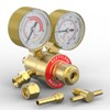 YESWELDER Acetylene Regulator CGA200, 0-400PSI and 0-30PSI Welding Gas Gauges