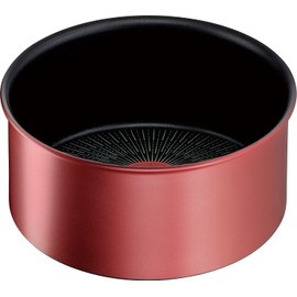 T-fal L38330 Ingenio Neo Single-Handle Pot, Sauce Pan, 7.9 inches (20 cm), IH and Gas Fire Compatible, Free from Harmful Substances such as PFOA, Non-Stick Coating Long-Lasting, Red