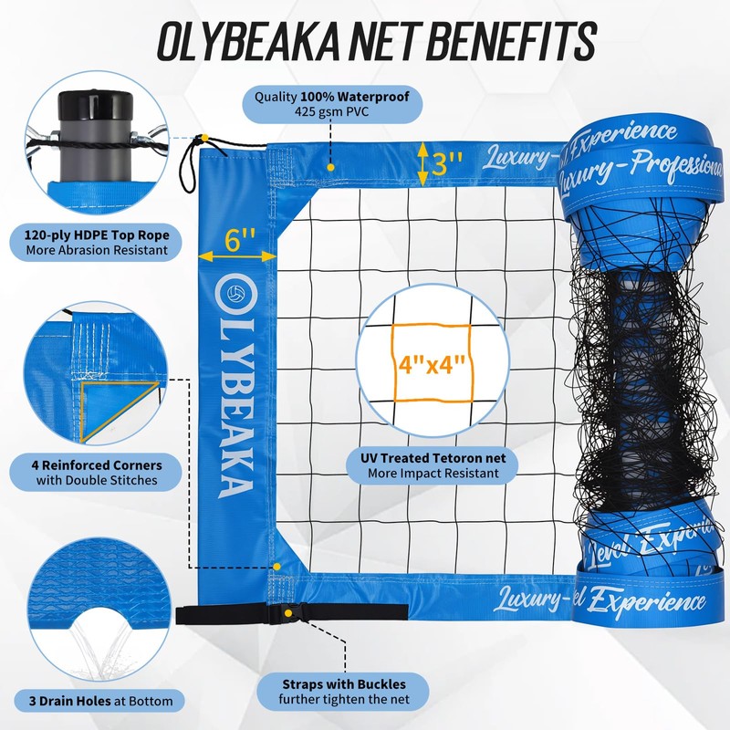 2025 Outdoor Professional Volleyball Net Set for Backyard Beach with