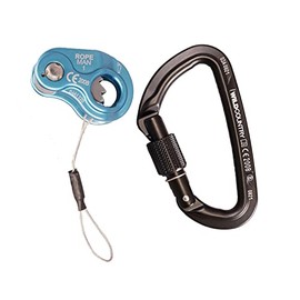 Wild Country Ropeman 1 Ascender + Session Locking Carabiner - Lightweight Rope Clamp for Climbing, Hunting, Tree Climbing, & Rigging - Blue - One Size