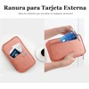 Porta Pasaporte, Organizador de Documentos de Viaje - Rosa